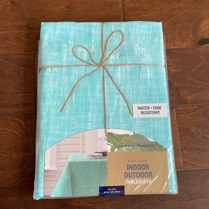 Tommy Bahama Tablecloth Solid Blue  Oblong